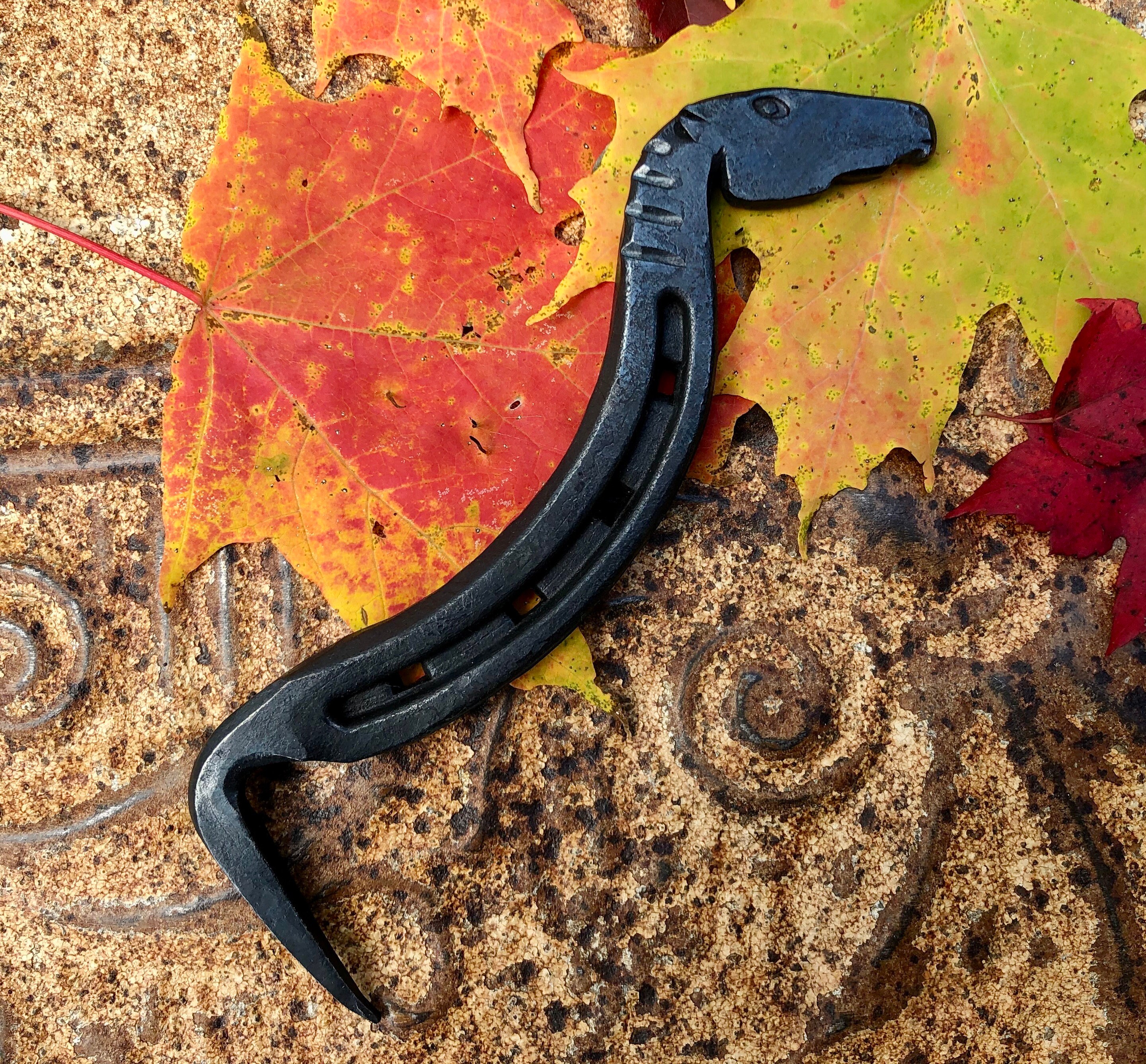 Hand Hoof Pick 37, made from a Horse Shoe