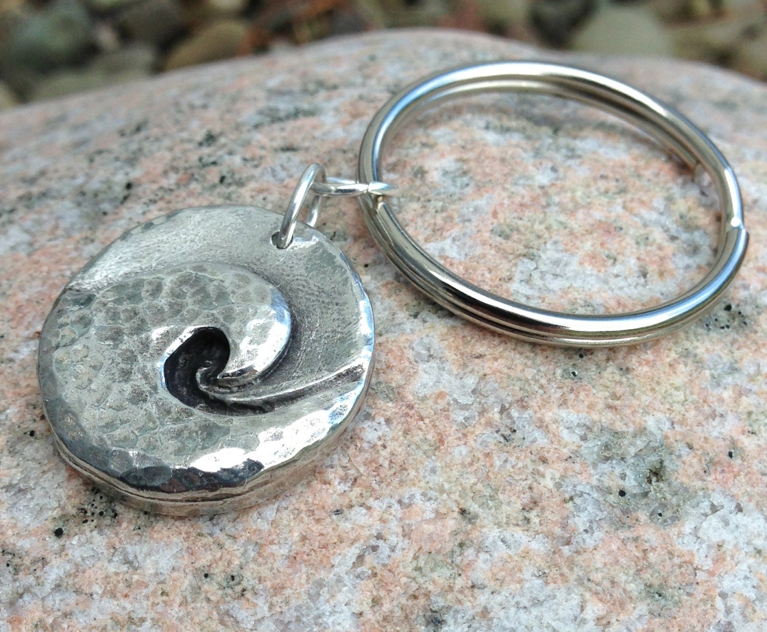 Wave key ring Etsy