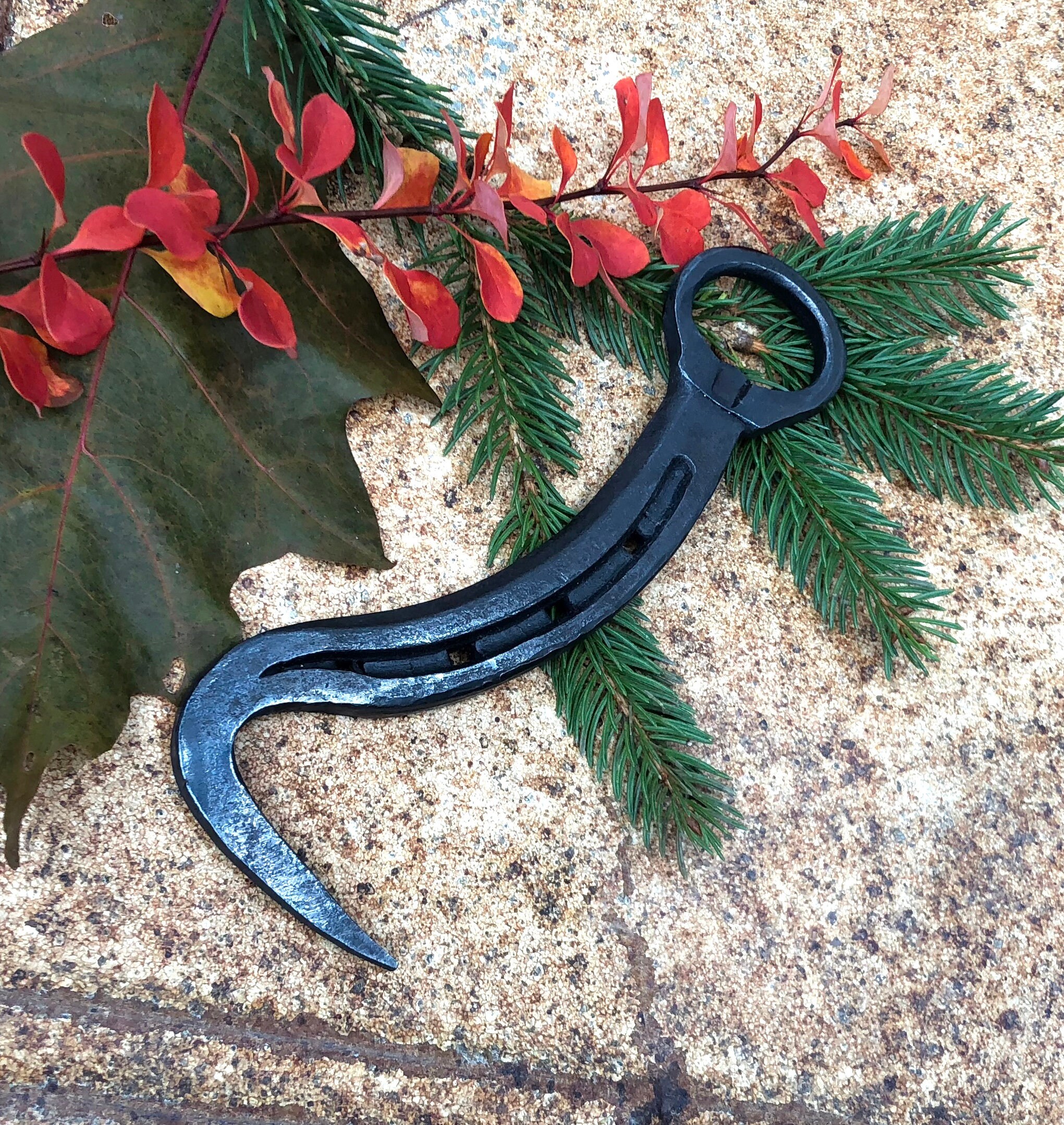 Hand Hoof Pick Bottle Opener 14 , Handmade from a Horseshoe