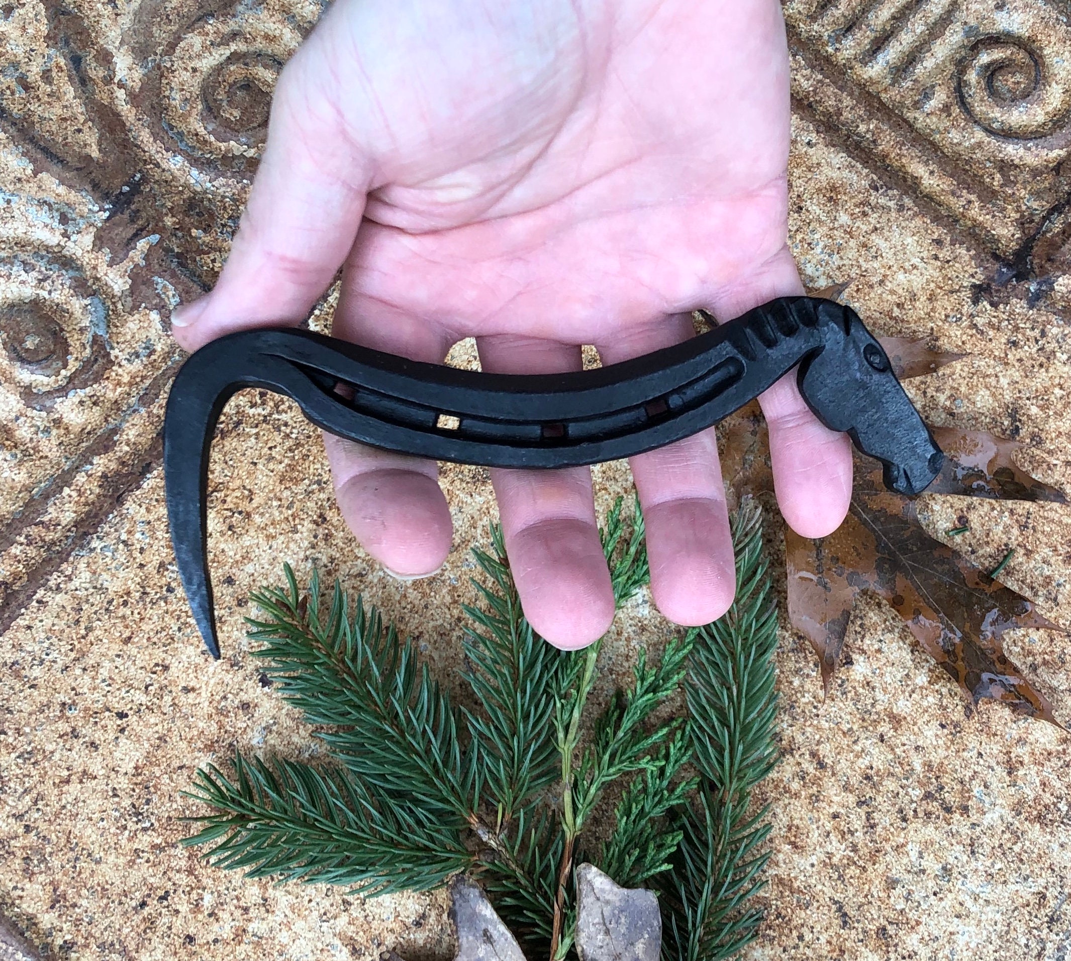 Hand Hoof Pick 28 ,made from a Horse Shoe