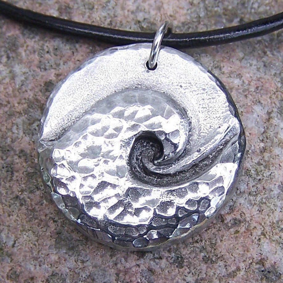 Wave Pendant, Ocean Wave Necklace