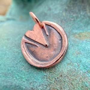 Copper Barefoot Horse Hoof Pendant, Rustic Horse Jewelry, Equestrian Gift, Natural Hoof Care