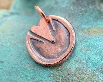 Copper Barefoot Horse Hoof Pendant
