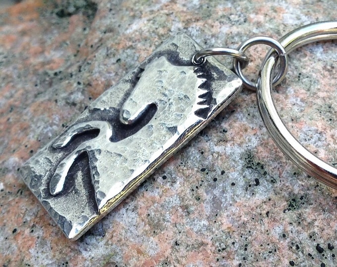 Rearing Horse Keychain, Wild and Free Key Ring