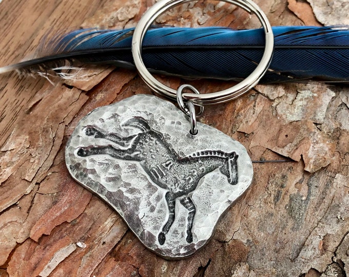 Spirit Horse Key Chain, Running Pony Key Ring