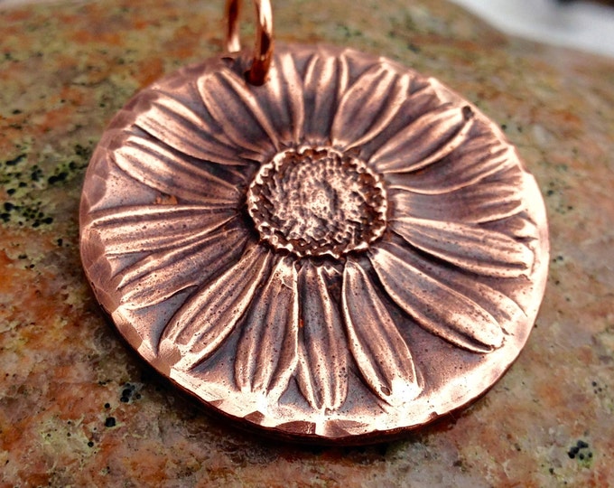 Copper Daisy Pendant