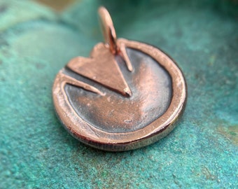 Copper Barefoot Horse Hoof Pendant, Rustic Horse Jewelry, Equestrian Gift, Natural Hoof Care