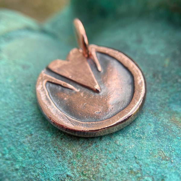 Copper Barefoot Horse Hoof Pendant, Rustic Horse Jewelry, Equestrian Gift, Natural Hoof Care