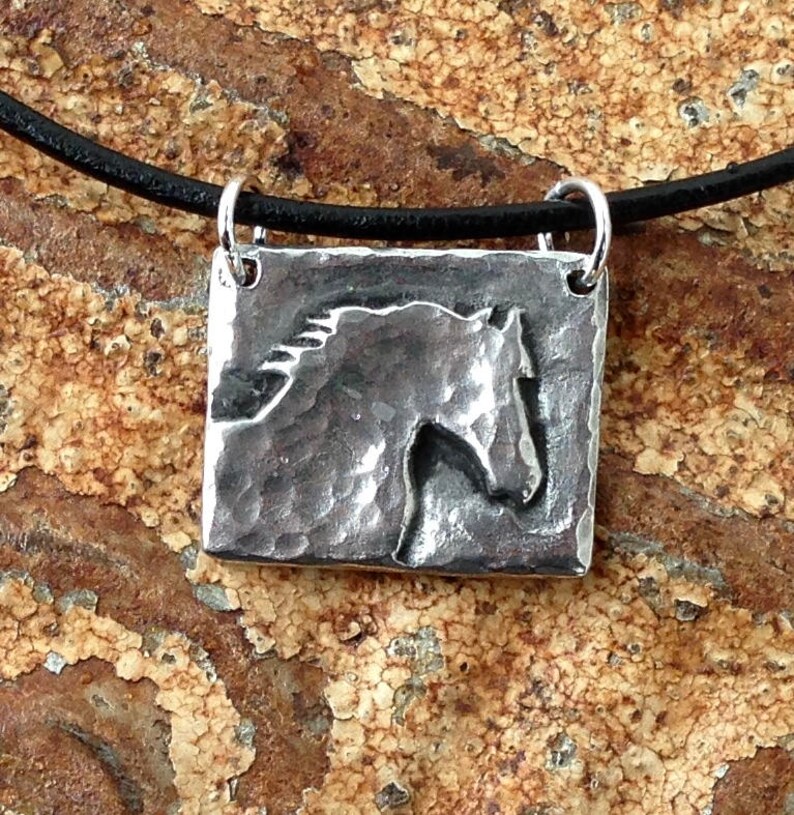 Horse Necklace Morning Mist Pendant Rustic Jewelry Horse Etsy