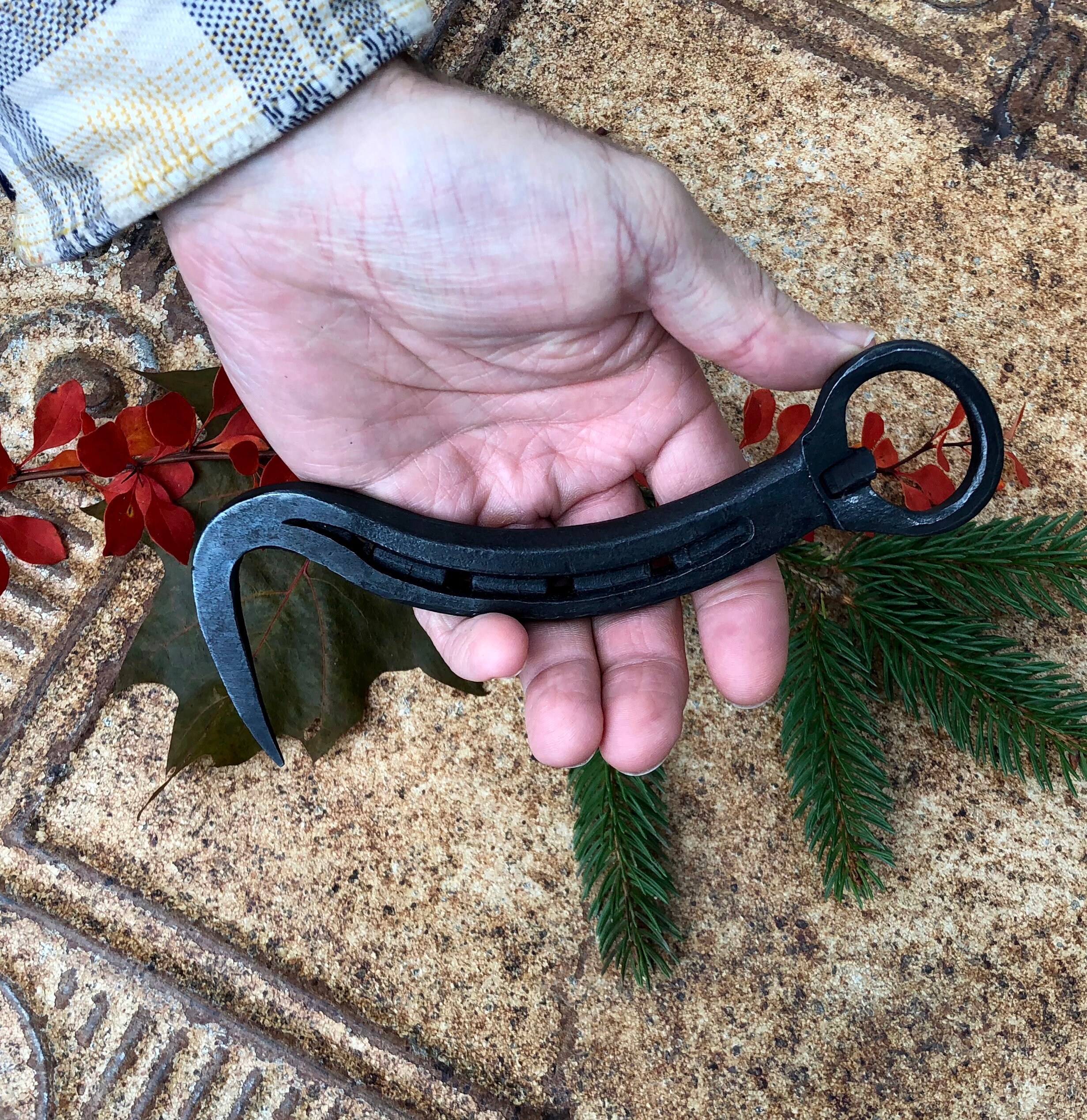 Hand Hoof Pick Bottle Opener 14 , Handmade from a Horseshoe