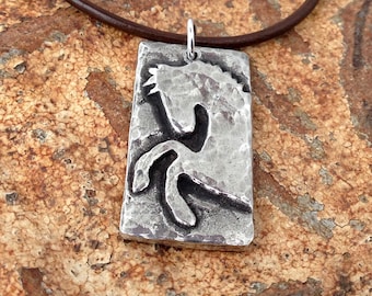 Rearing Horse Necklace, Wild and Free Pendant
