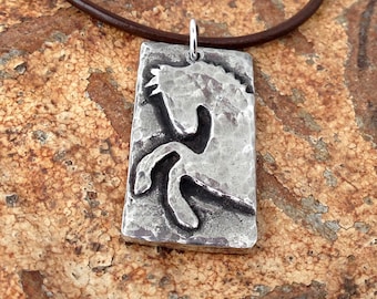 Rearing Horse Necklace, Wild and Free Pendant