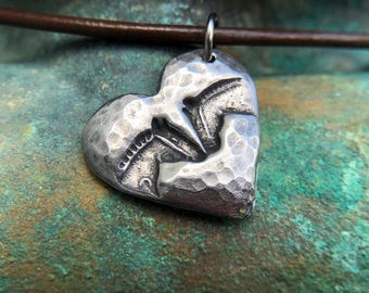 Horse Pals Necklace, Horse Heart Pendant