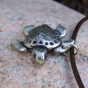 Sea Turtle Necklace, Ridley Turtle Pendant, Rustic Jewelry, Summer ...