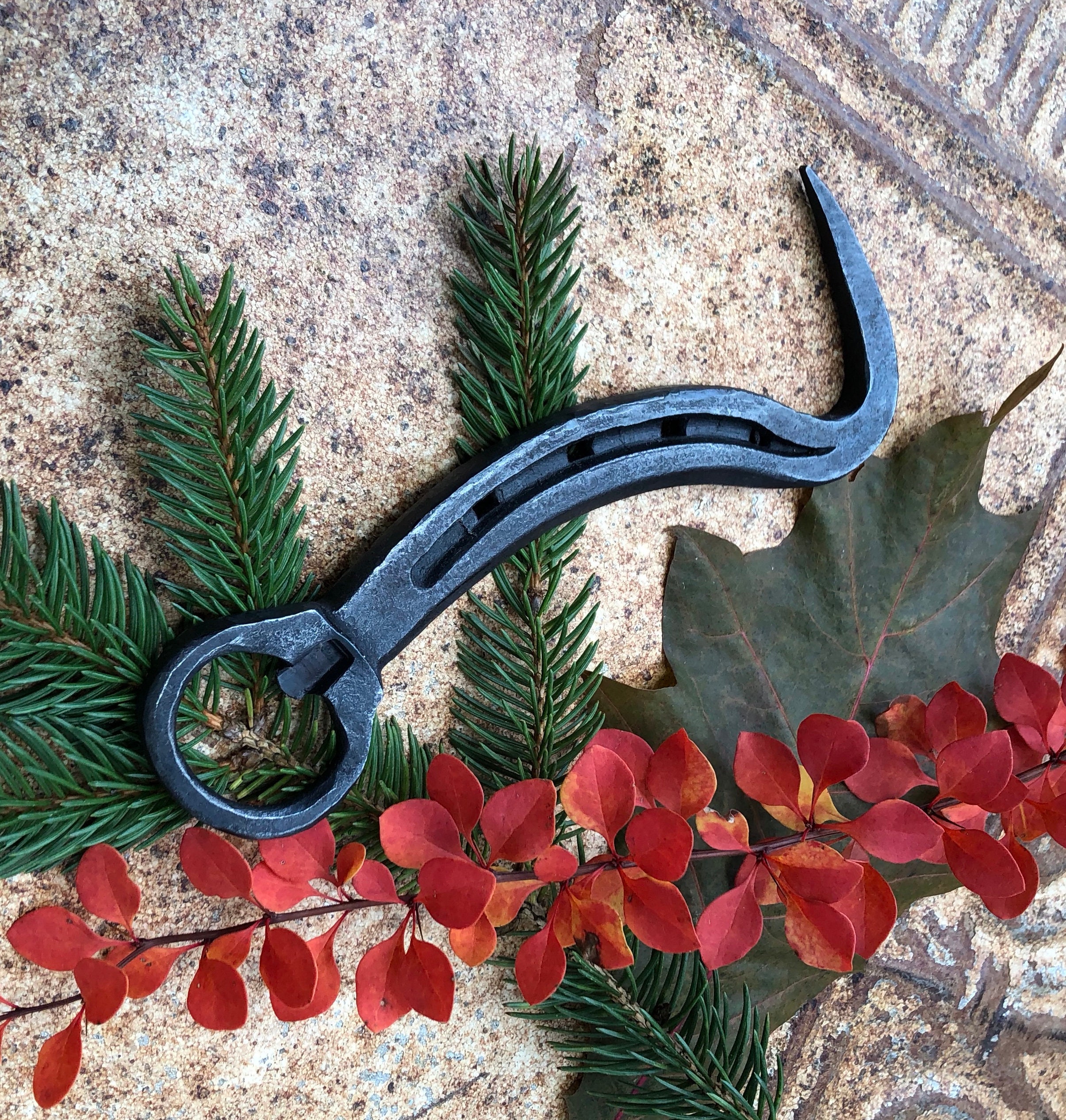Hand Hoof Pick Bottle Opener 14 , Handmade from a Horseshoe