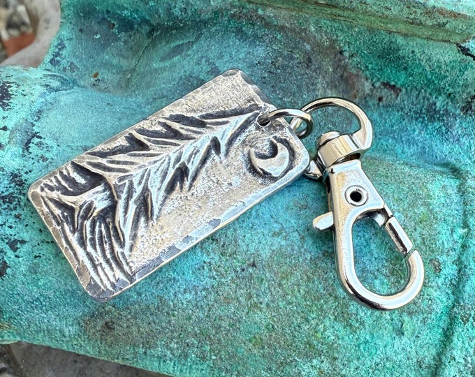 Paw Print on Heart Purse Charm, Rustic  Handmade Bag Accessory