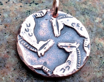 Spirit Horse Pendant, Rustic Jewelry, Indian Ponies