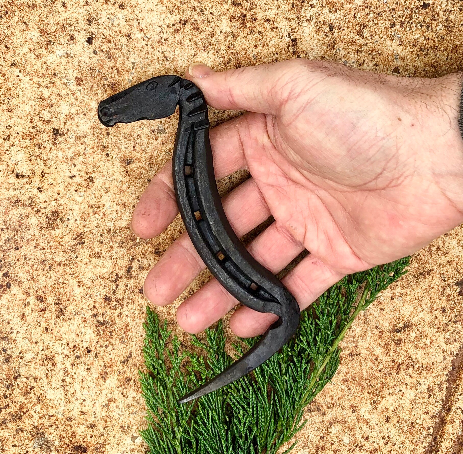 Hand Hoof Pick 34 ,made from a Horse Shoe