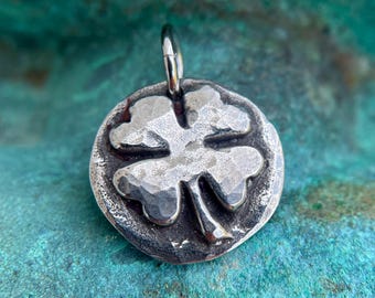Four Leaf Clover Pendant, Good Luck Charm