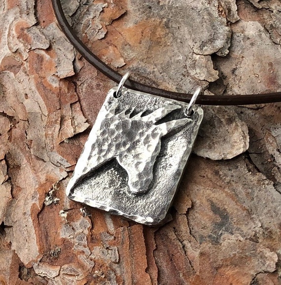 Donkey Necklace Mini Donkey Jewelry Mule Silhouette Rustic Hand Hammered Hand Cast Pewter Etsy Canada