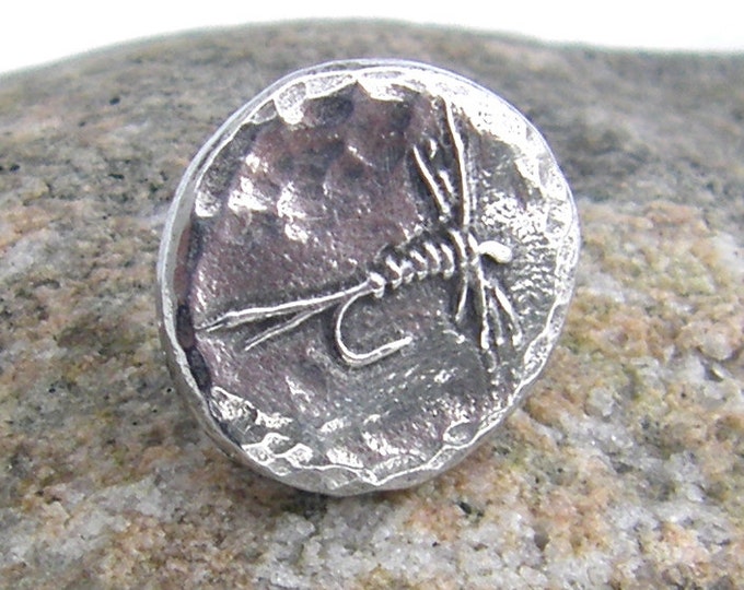 Fly Fishing Tie Tack, Fishing Vest Dry Fly Pin, May Fly Fisherman Gift