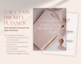 Priority Task Planner To Do List | Eisenhower Matrix | Productivity Decision Tool | Time Management Template