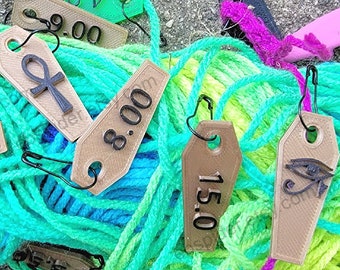 Size Matters Tags - Crochet Hook Size Marker Tags - Egyptian Style Tags