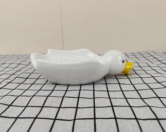 Ceramic soap dish | soap dish drain, soap holder tray, duck shaped soap dish, soap dish, soap holder