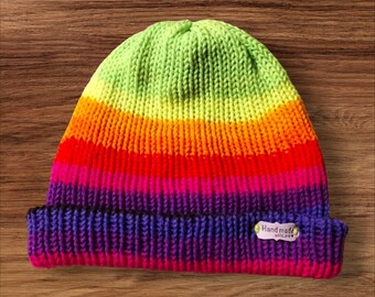 Bonnet/toboggan arc-en-ciel