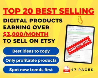 Best Digital Products for Passive Income earning over 3,000 month: Trending Products ideas, Best digital downloads to sell on Etsy