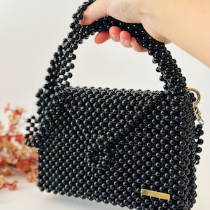 Handmade Beaded Evening Bag: Boho Chic Crystal Purse