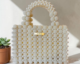 Handmade Beaded Purse Unique Artisan Bag | Handwoven Beaded Handbag | Small Statement Purse | Cute Handmade Gift | One of a Kind Bag