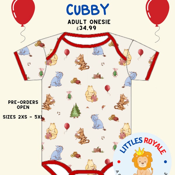 ABDL Adult Baby Onesie - Chubby Little Cubby