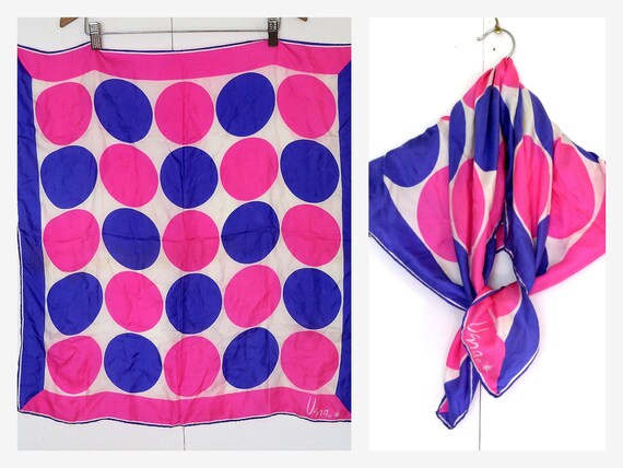 Vera Silk Head Scarf, Vintage Hair Scarf, 1960s,La
