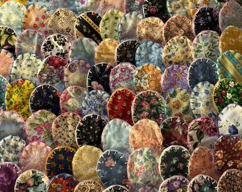 Penny Rug Vintage Floral Fabric Flower Petals Applique Bowl Filler Slow Stitch Patch