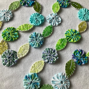 Penny Rug YoYo Flower Spring Wedding Garland