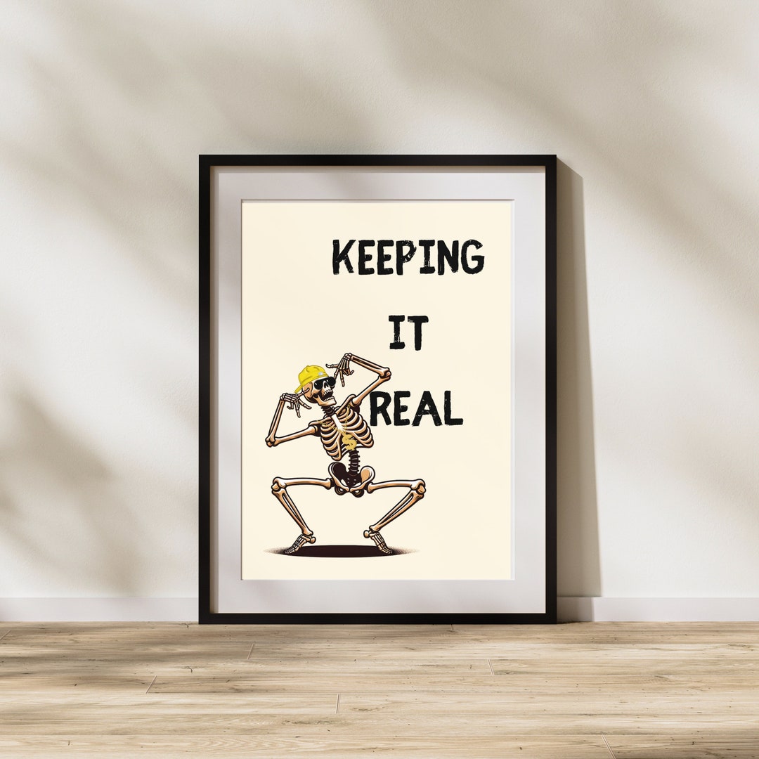 Vintage Gothic Skeleton Wall Art Print Minimalist Anatomical Skeleton ...