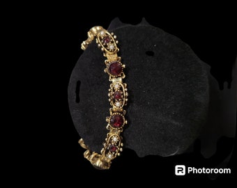 Antique Gold Plated Beaded Bracelet