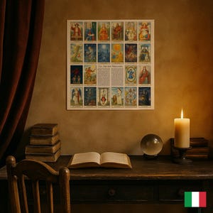I 22 Arcani Maggiori – Il Cammino degli Archetipi Spirituali - Póster de bellas artes (italiano)