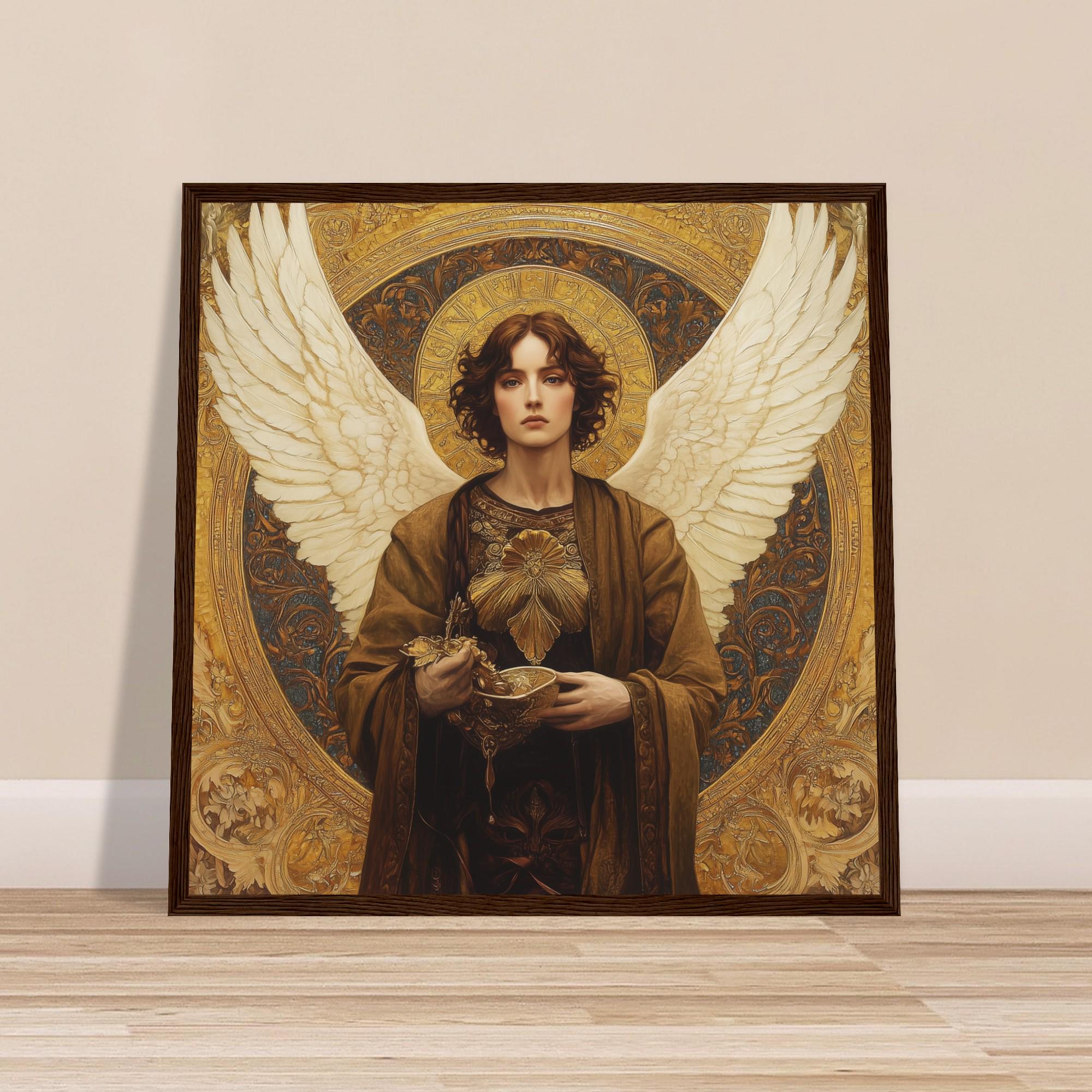 Archangel Sandalphon (#1) Wood Framed Art - Spiritual Wall Decor
