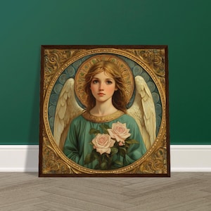 Archangel Haniel Framed Art Print: Spiritual Wall Decor