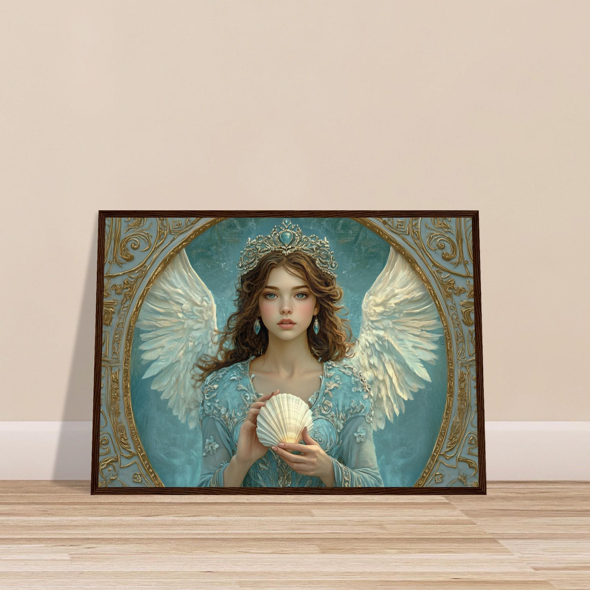 Angel Damabiah (#65) Wall Art Print With Wooden Frame - Ruling