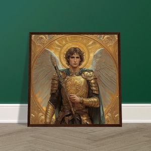 Archangel Raphael (#5) wood framed art - spiritual wall decor