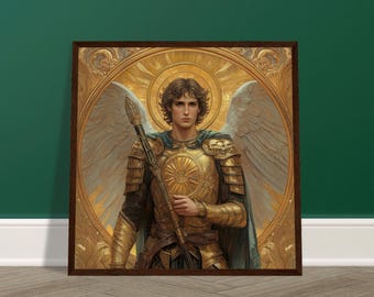 Archangel Raphael (#5) wood framed art - spiritual wall decor