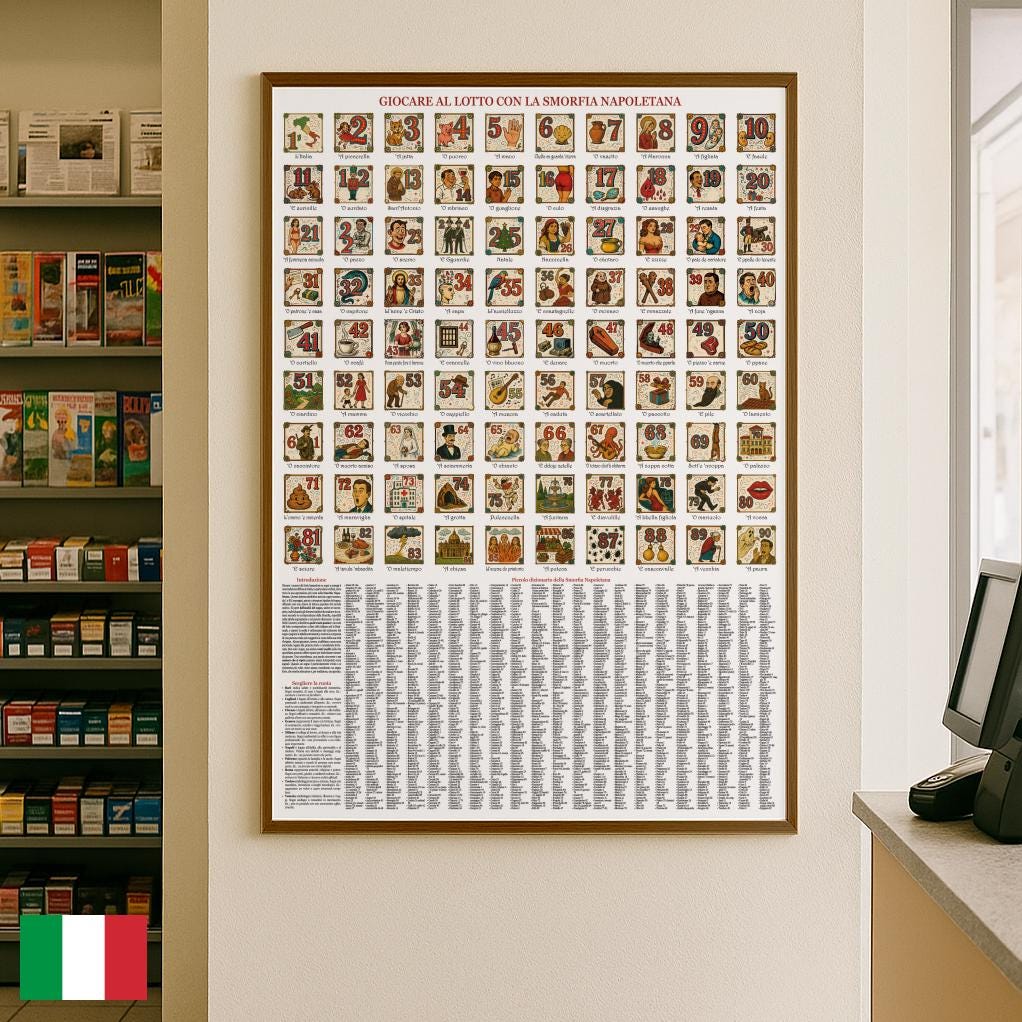 24 Cartelle Per Tombola Napoletana - Assortite, Colorate E Numerate - Accessori Per Gioco Da Tavolo, Regalo Di Natale, Per Feste In Famiglia