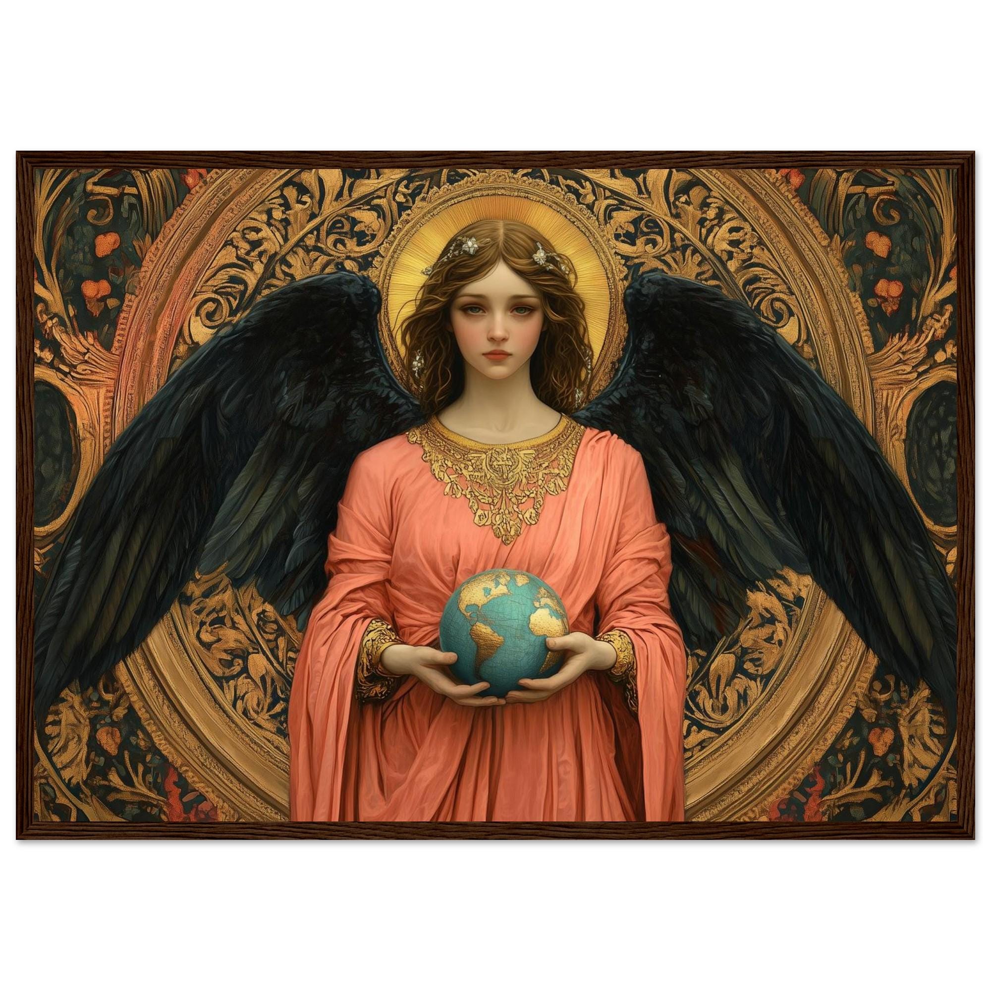 Angel Hahasiah (#51) Wall Art Print With Wooden Frame - Ruling