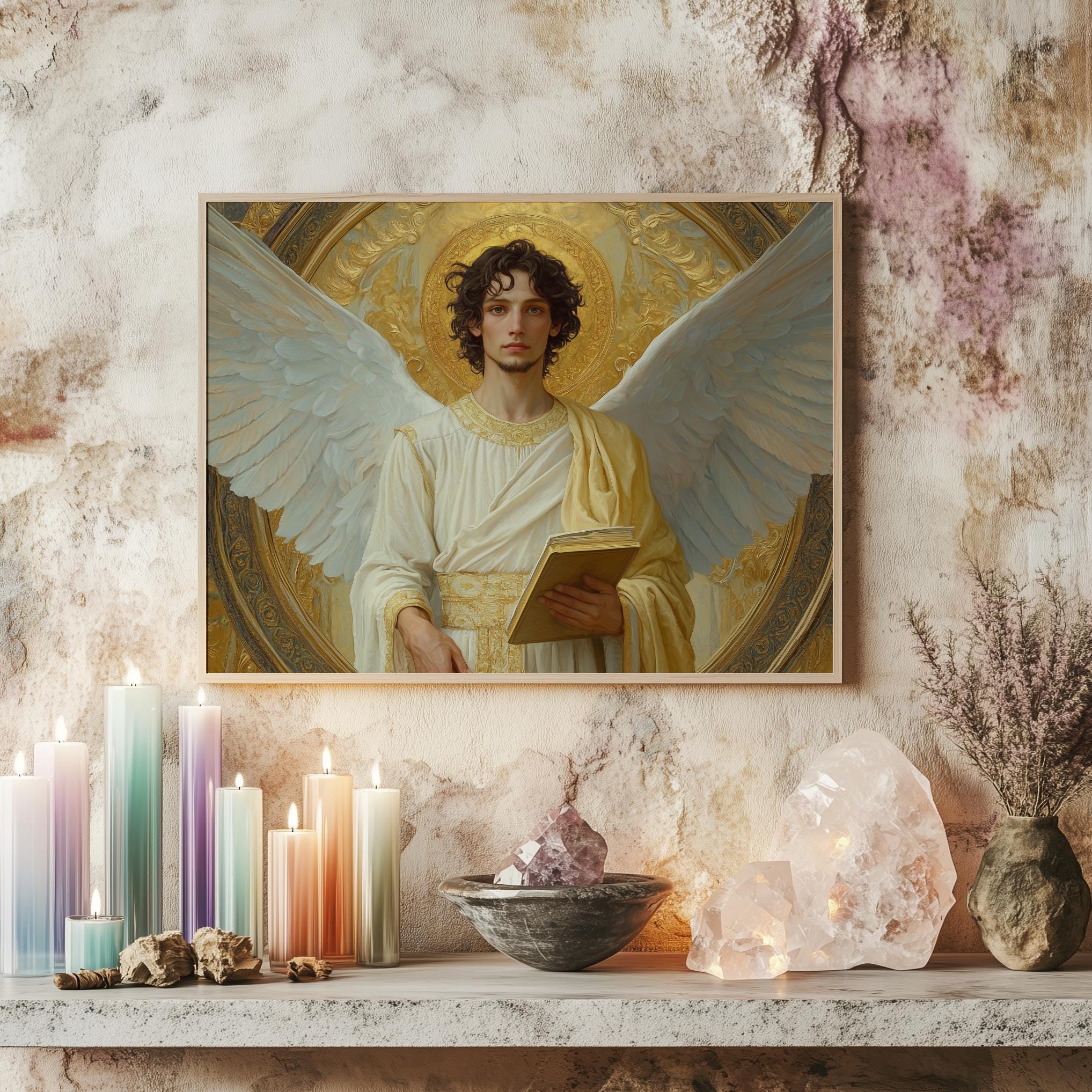 Angel Hahahel (#41) Wall Art Print With Wooden Frame - Ruling From