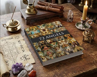 72 Angels of Kabbalah Hardcover Art Book (Letter format 8x11" - 21x28 cm) : Shem HaMephorash Spiritual Guide & Premium Angel Prints