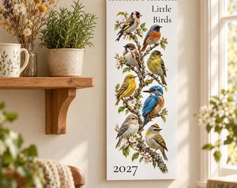 A Year of Little Birds – 2027 Wall Bird Calendar