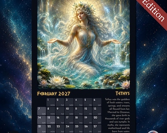 Calendário Titans 2027 – Deuses Míticos Antigos, Arte da Guerra da Criação (Tabloide - EUA e Canadá)